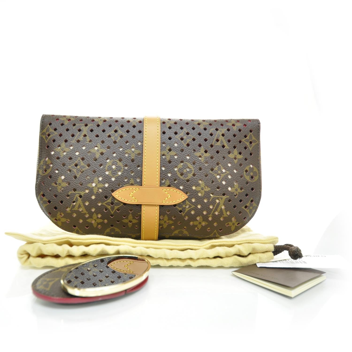 Louis Vuitton Monogram SC Flore Clutch Saumur Corail 2 of 7