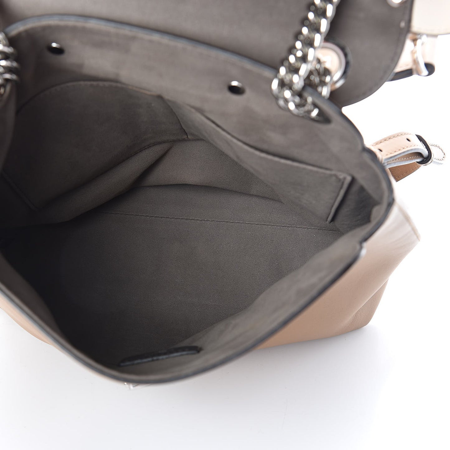 Vitello Century Pearl Bi-Color Scalloped Back to School Backpack Cuoio Camelia
