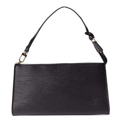 Louis Vuitton Epi Pochette Accessories 24 Black 1 of 8