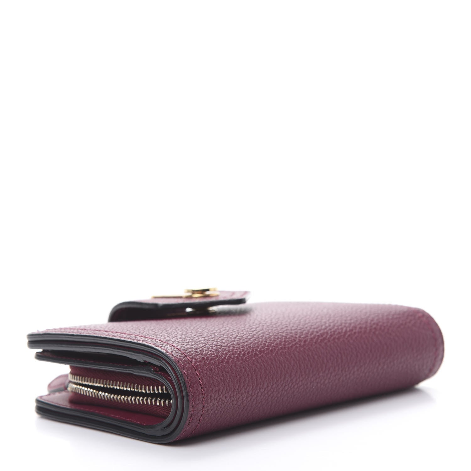 Burberry Grainy Calfskin Folding Wallet Burgundy 4 of 9