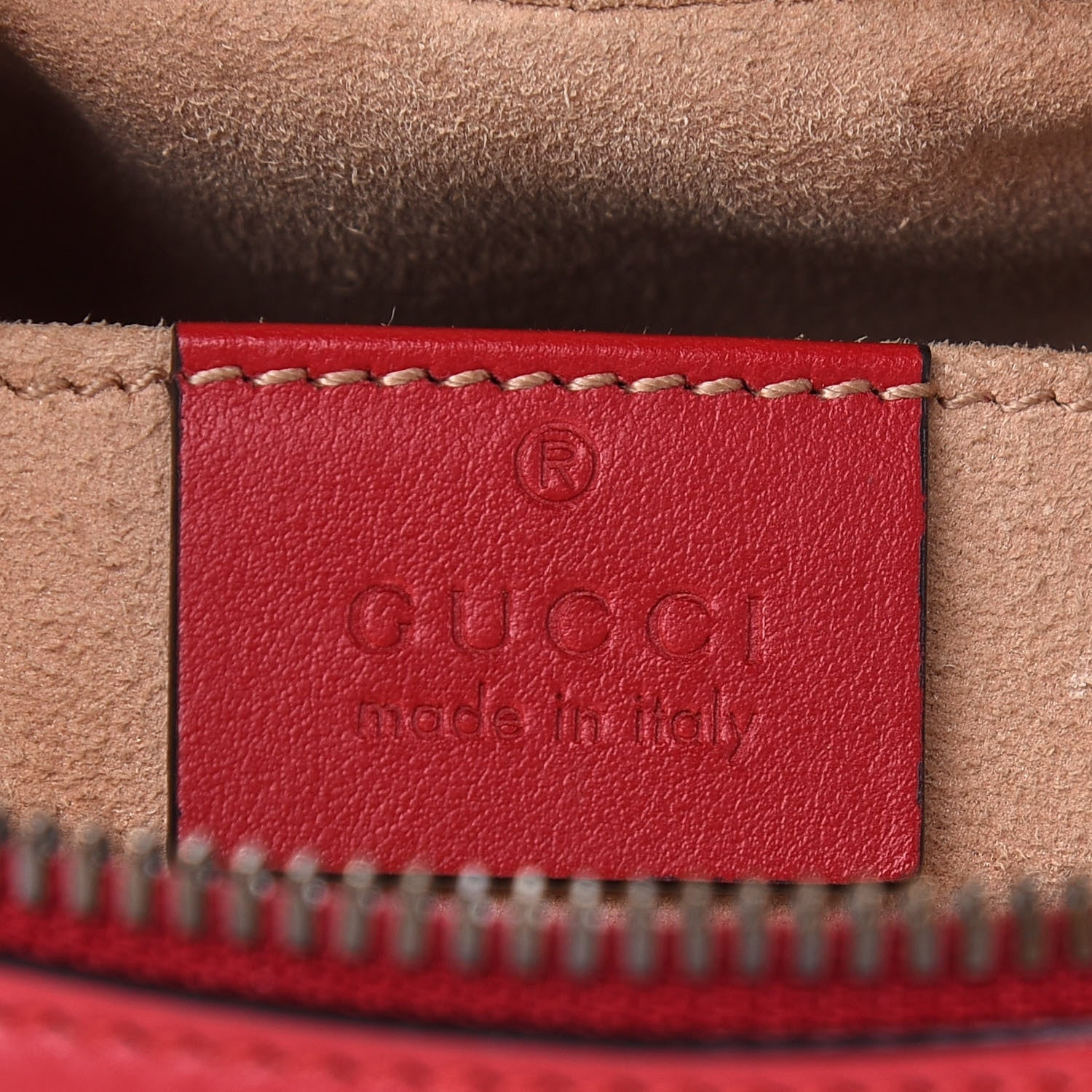 Gucci Calfskin Matelasse Small GG Marmont Chain Shoulder Bag Hibiscus Red 6 of 12