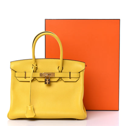Hermes Taurillon Novillo Birkin 30 Jaune De Naples 13 of 13
