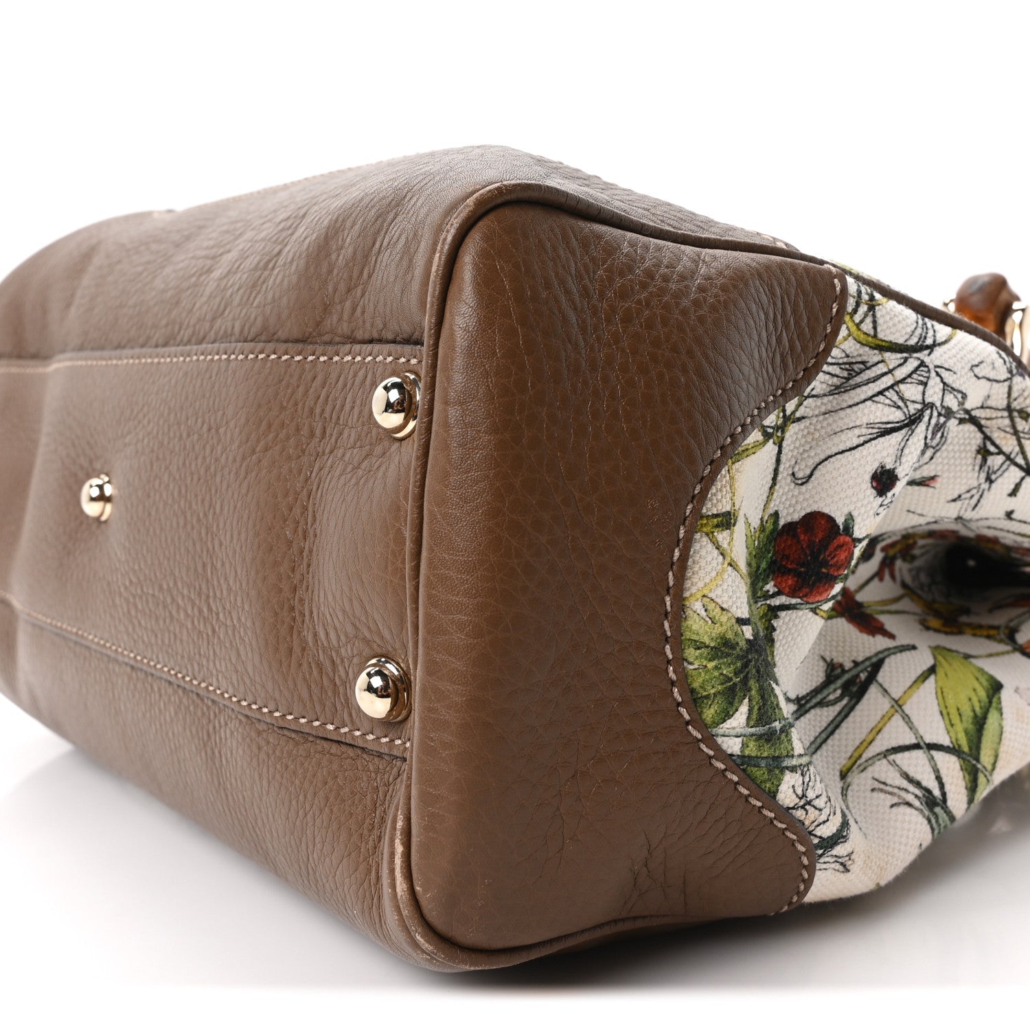 Gucci Canvas Floral Small Diana Bamboo Handle Bag Brown 10 of 10