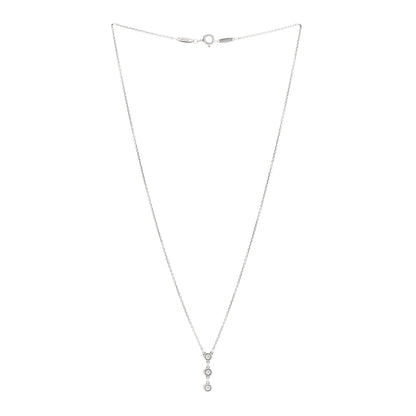 Tiffany Sterling Silver Diamond .15ctw Elsa Peretti Diamonds by the Yard Drop Pendant Necklace 3 of 5