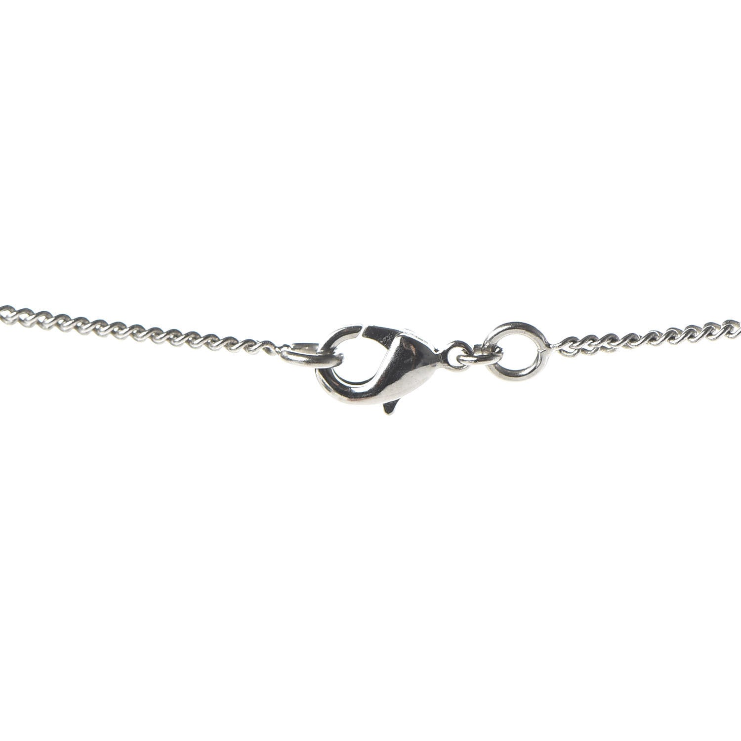 Chanel Enamel CC Drop Necklace Silver 5 of 7