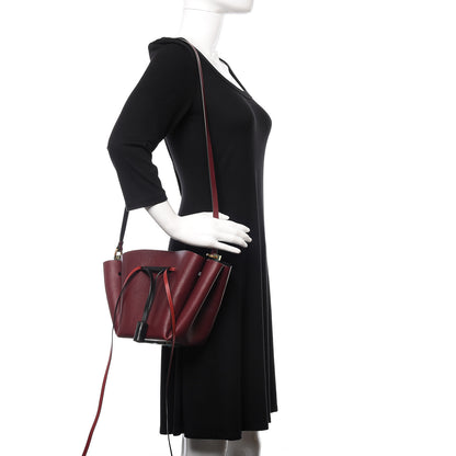 Valentino Garavani Grainy Calfskin VLogo Bucket Bag Cerise 2 of 14