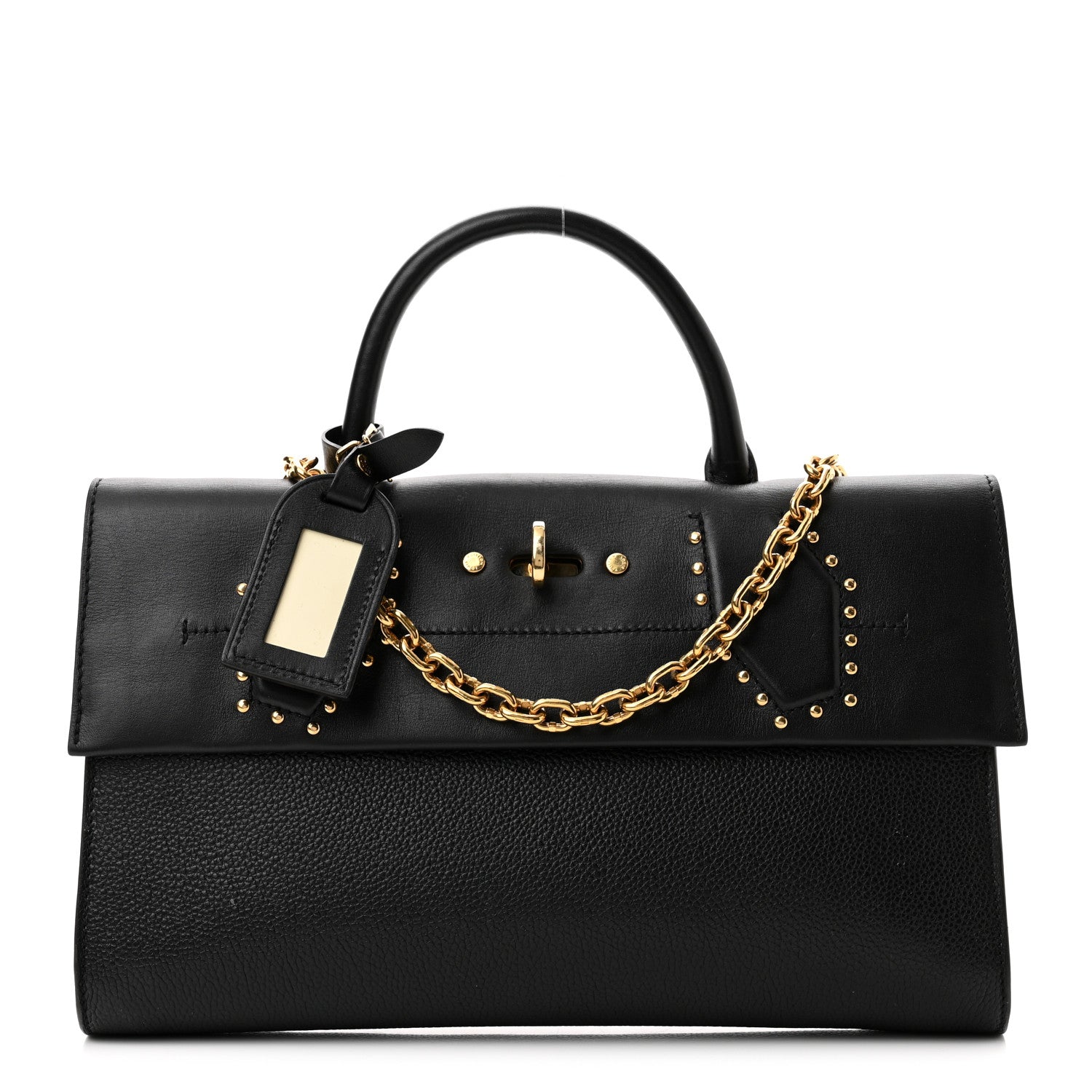Louis Vuitton Calfskin City Steamer Pochette Black 1 of 9