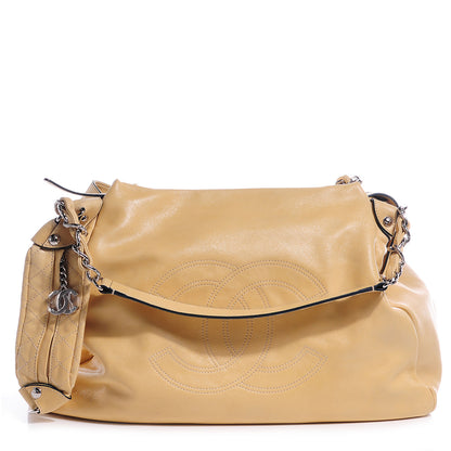 Chanel Lambskin Edgy Large Hobo Beige 1 of 8