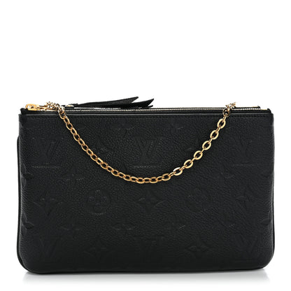 Louis Vuitton Empreinte Double Zip Pochette Black 1 of 10