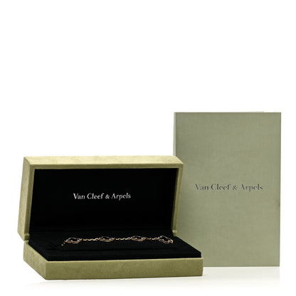 Van Cleef & Arpels 18K Yellow Gold Black Onyx 5 Motifs Vintage Alhambra Bracelet 5 of 5