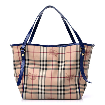 Burberry Haymarket Check Small Canterbury Tote Brilliant Blue 1 of 8