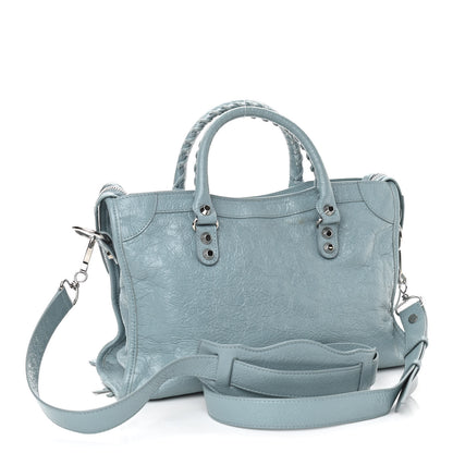 Balenciaga Agneau Classic Silver Hardware S City Bleu Gris 3 of 10