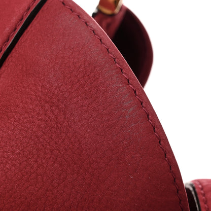 Gucci Nubuck Medium Soft Stirrup Shoulder Bag Red 13 of 15