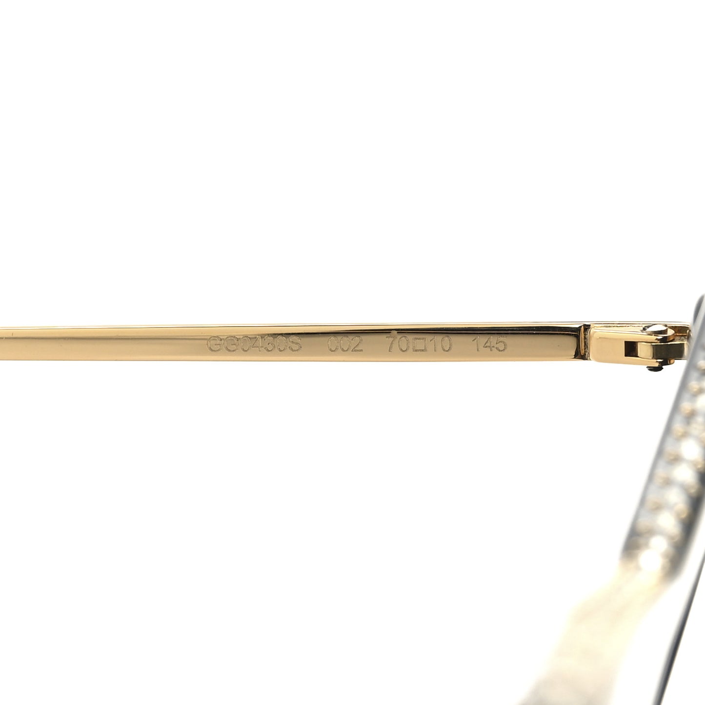 Acetate Crystal Geometric Sunglasses GG0430S Black