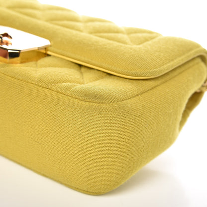 Chanel Jersey Quilted Mini Chic With Me Flap Yellow 10 of 13