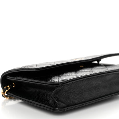 Chanel Caviar Quilted Wallet on Chain WOC Black 10 of 11