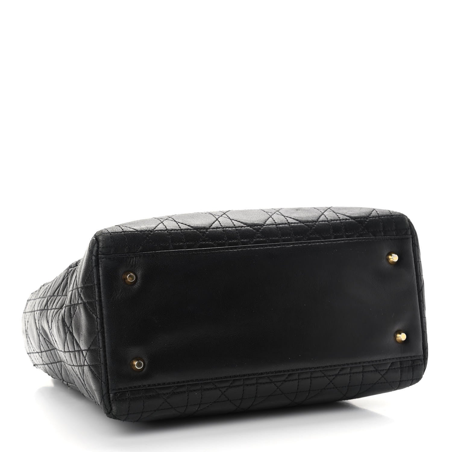 Christian Dior Lambskin Cannage Medium Lady Dior Black 4 of 14