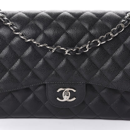 Chanel Caviar Quilted Jumbo Double Flap Black 8 of 10