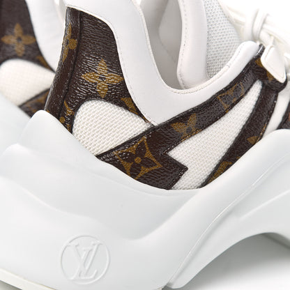 Louis Vuitton Patent Monogram LV Archlight Sneakers 38 White 9 of 10