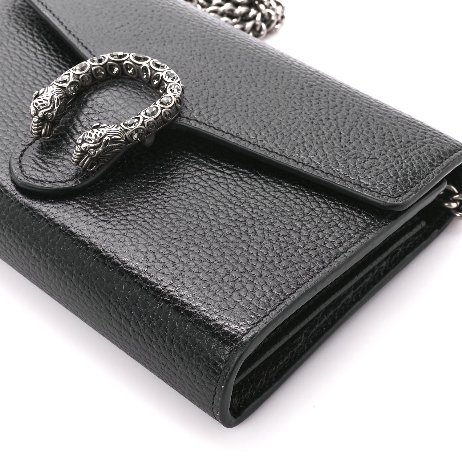 Gucci Calfskin Mini Dionysus Chain Wallet Black 11 of 11