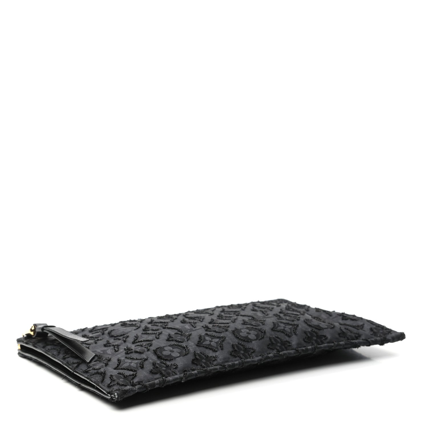 Louis Vuitton Monogram Lurex Flat Zip Pochette Noir 4 of 9