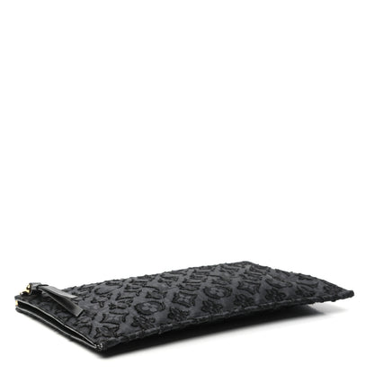 Louis Vuitton Monogram Lurex Flat Zip Pochette Noir 4 of 9