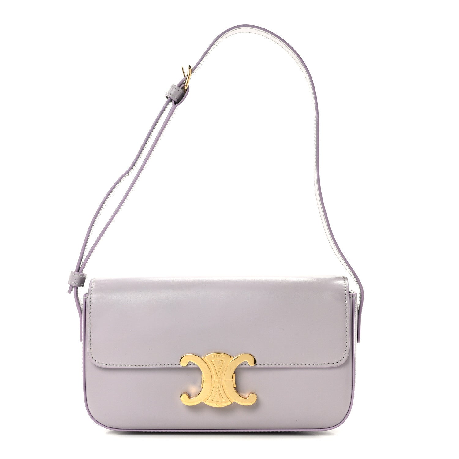 Celine Shiny Calfskin Triomphe Shoulder Bag 1 of 12