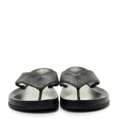 Louis Vuitton Monogram Eclipse Mens Mirabeau Thong Sandals 9.5 2 of 13