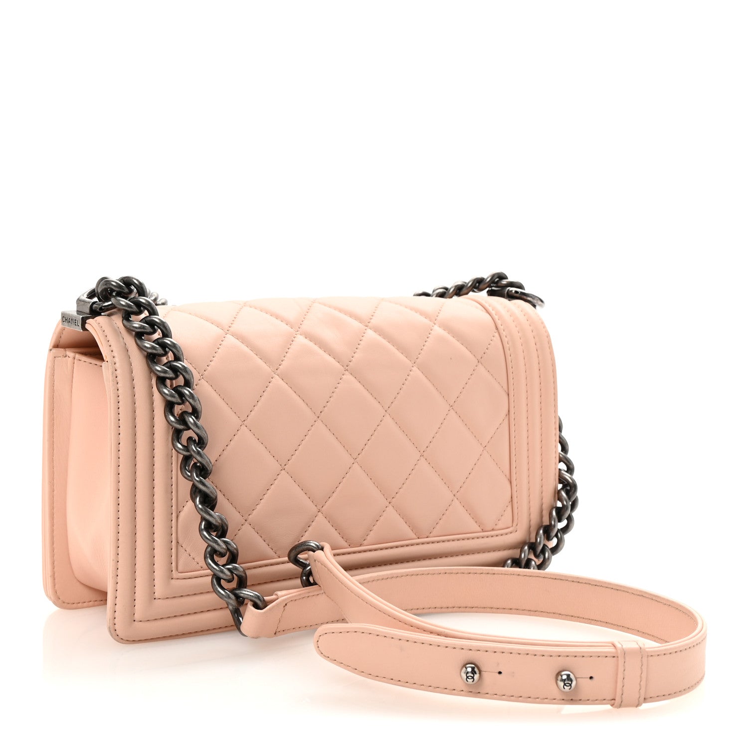 Chanel Lambskin Quilted Medium Boy Flap Light Pink 3 of 10