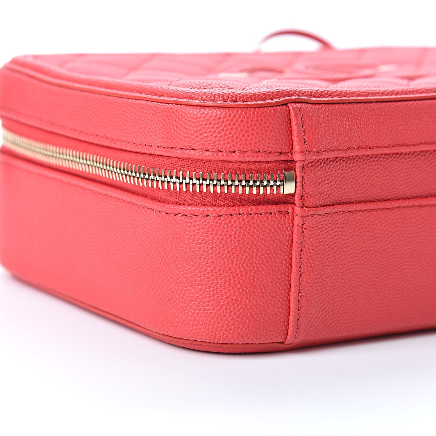 Chanel Caviar Quilted Medium CC Filigree Vanity Case Red 9 of 10