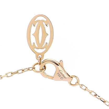 Cartier 18K Pink Gold Diamond Pink Sapphire Cartier D'Amour Station Necklace 4 of 6