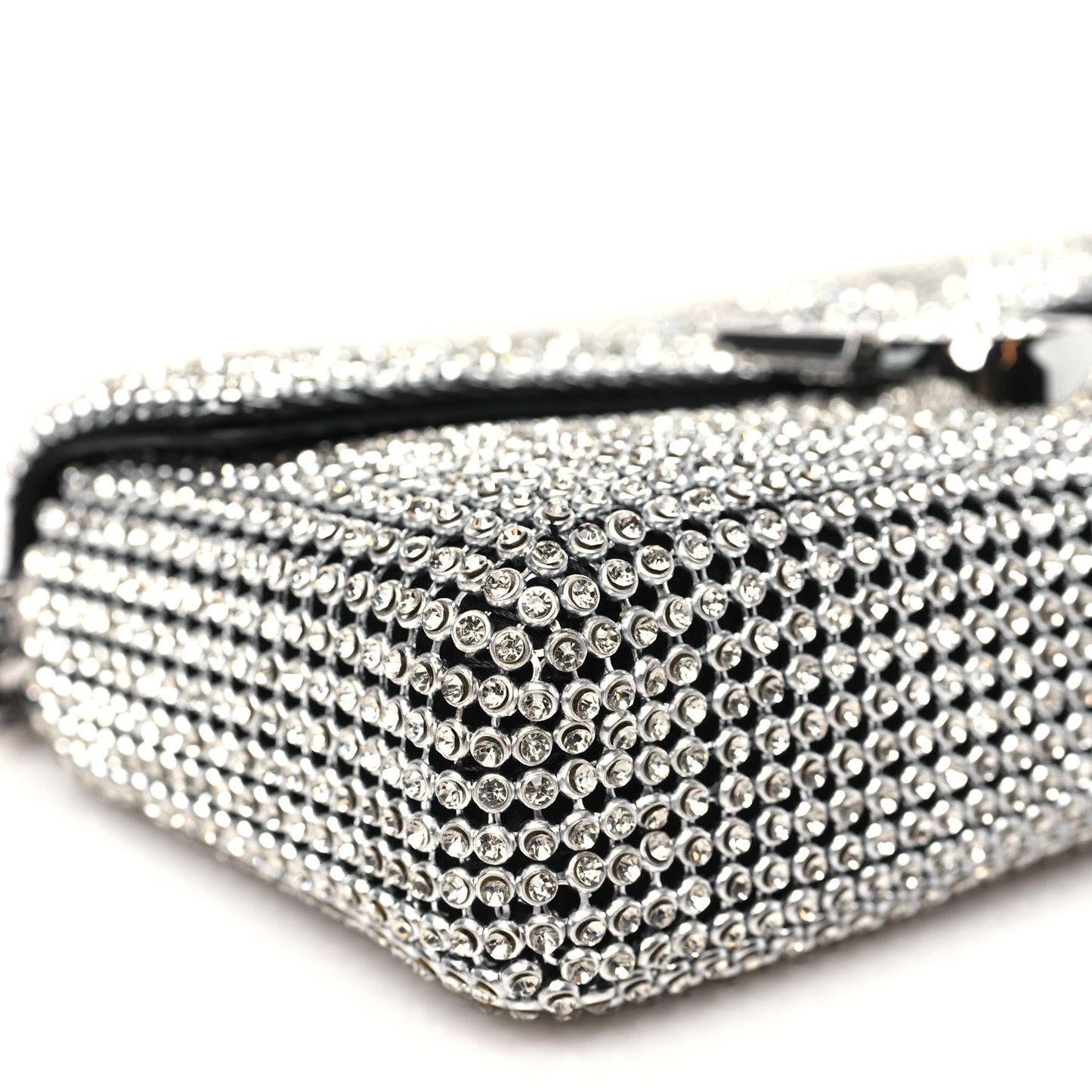 The Rhinestone J Marc Mini Shoulder Bag Silver