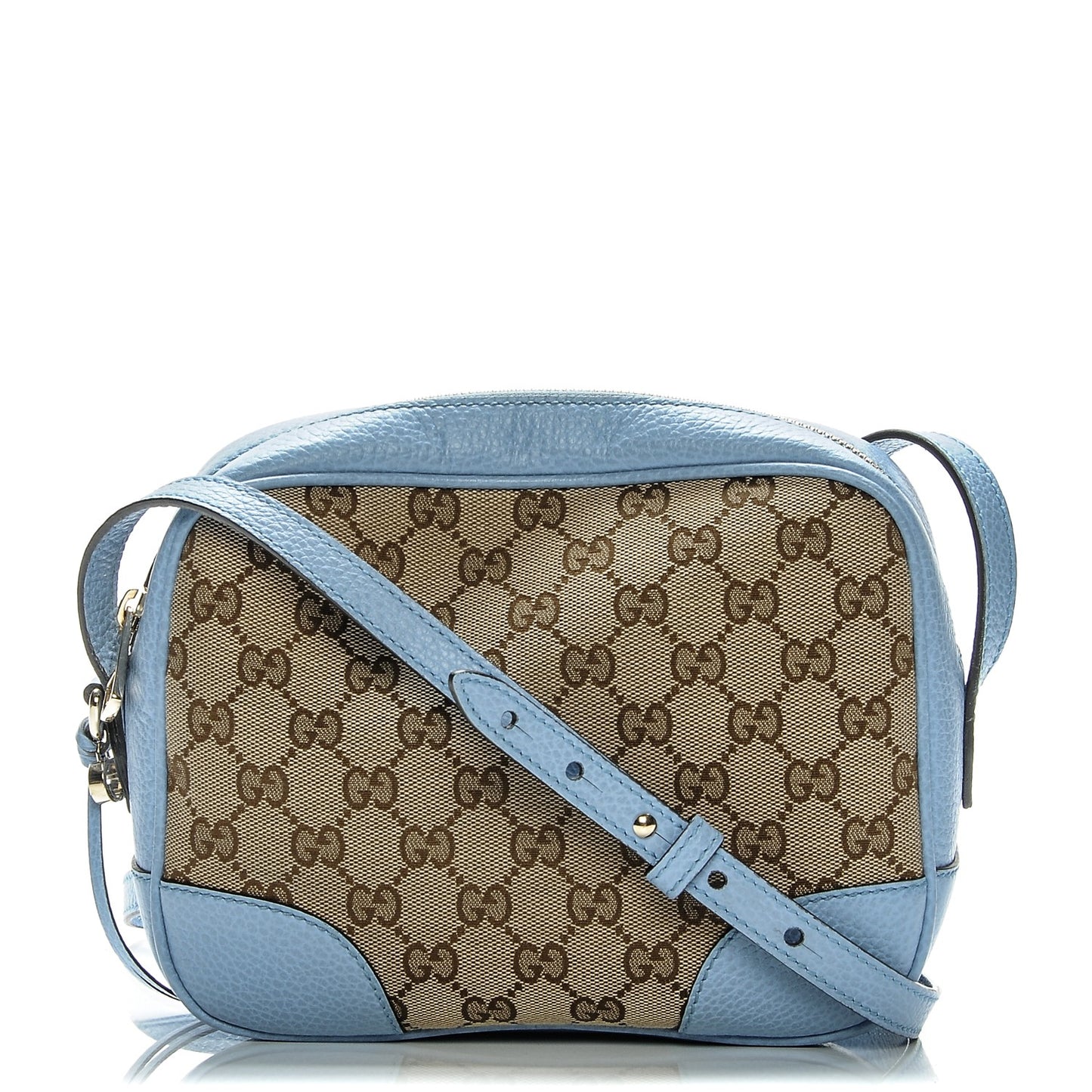 Monogram Mini Bree Messenger Bag Beige Mineral Blue