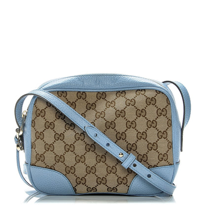 Gucci Monogram Mini Bree Messenger Bag Beige Mineral Blue 1 of 9