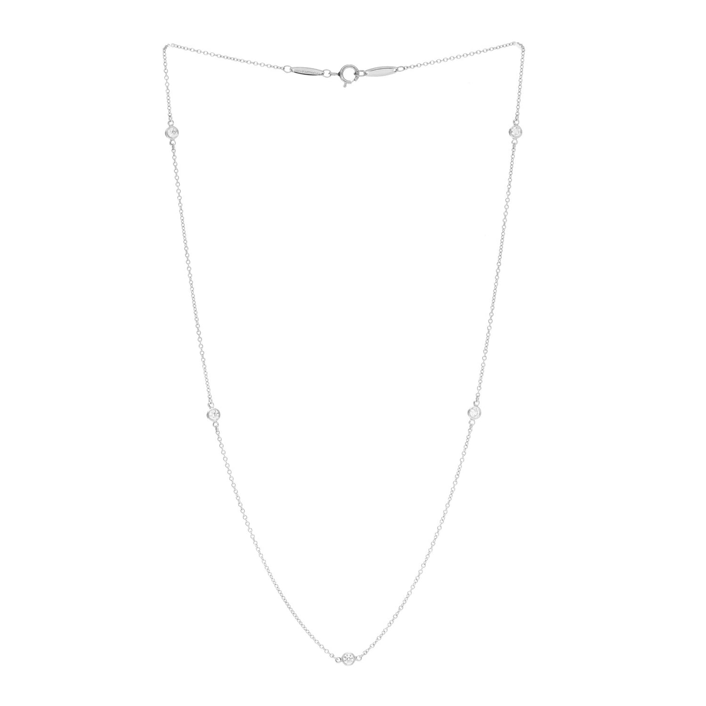 Platinum Diamond .30ctw Elsa Peretti Diamonds by the Yard 5 Station Necklace