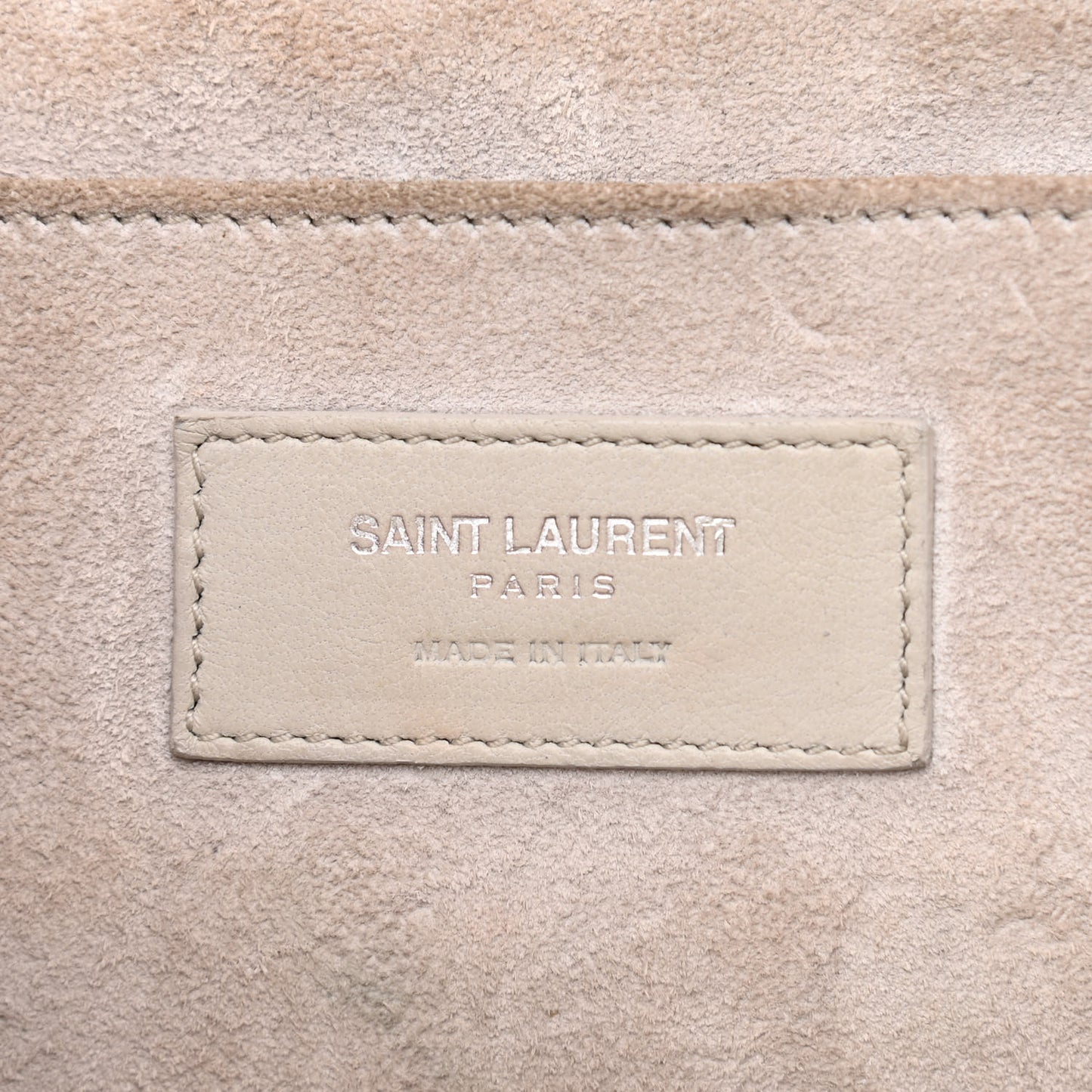 Calfskin Crocodile Embossed Baby Monogram Cabas Gris Perle