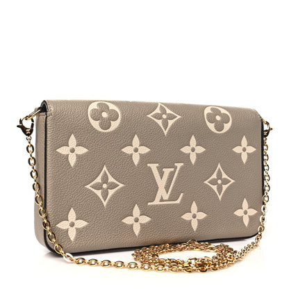 Louis Vuitton Empreinte Monogram Giant Felicie Pochette Tourterelle Creme 4 of 11