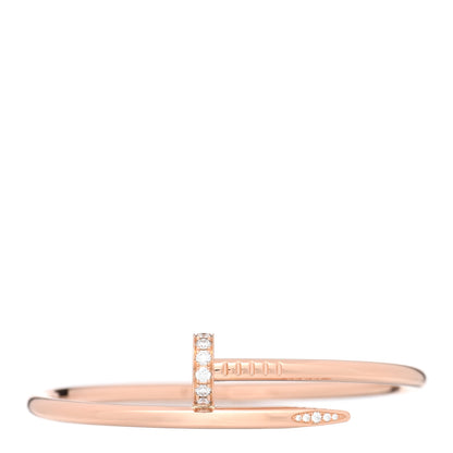 Cartier 18K Pink Gold Diamond Juste Un Clou Bracelet 16 1 of 5