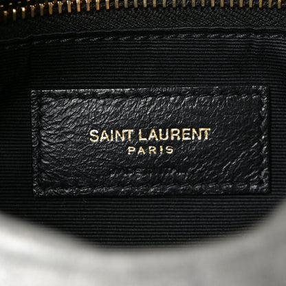 Saint Laurent Jersey Quilted Small Loulou Puffer Monogram Chain Satchel Chalk Beige 5 of 10