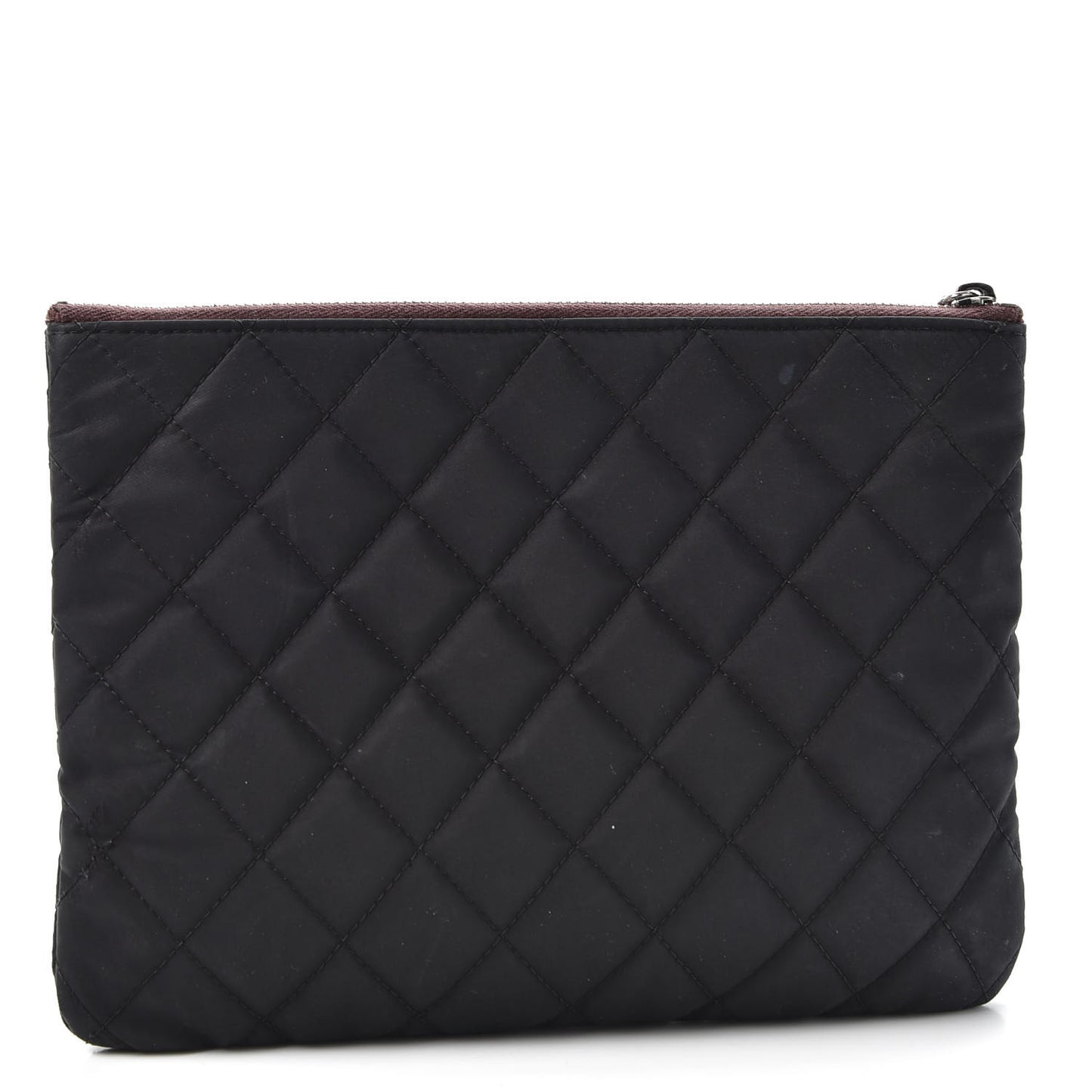 Nylon Quilted Medium Cosmetic Case Black