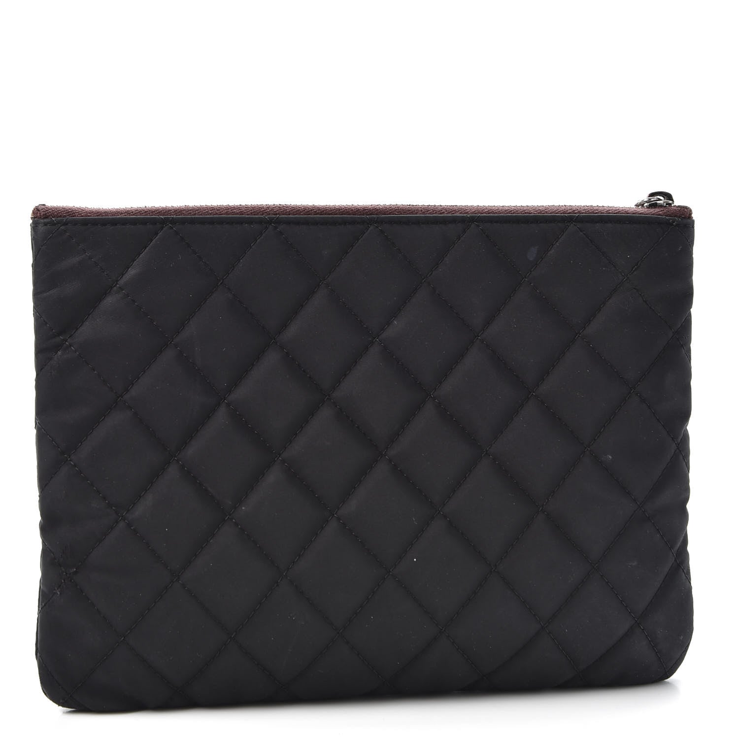 Chanel Nylon Quilted Medium Cosmetic Case Black 2 of 8