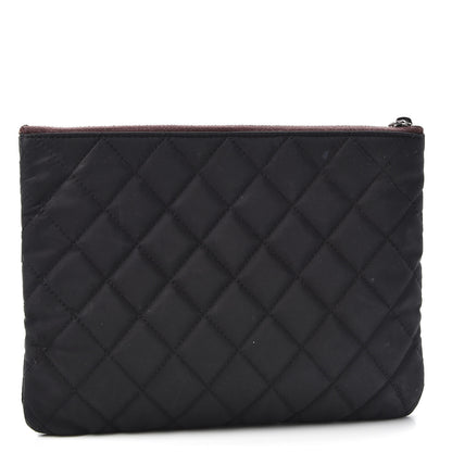 Chanel Nylon Quilted Medium Cosmetic Case Black 2 of 8
