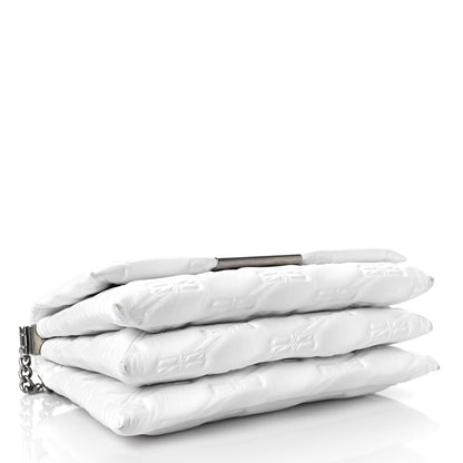 Balenciaga Nappa BB Monogram Embossed Medium Triplet Bag White 4 of 11