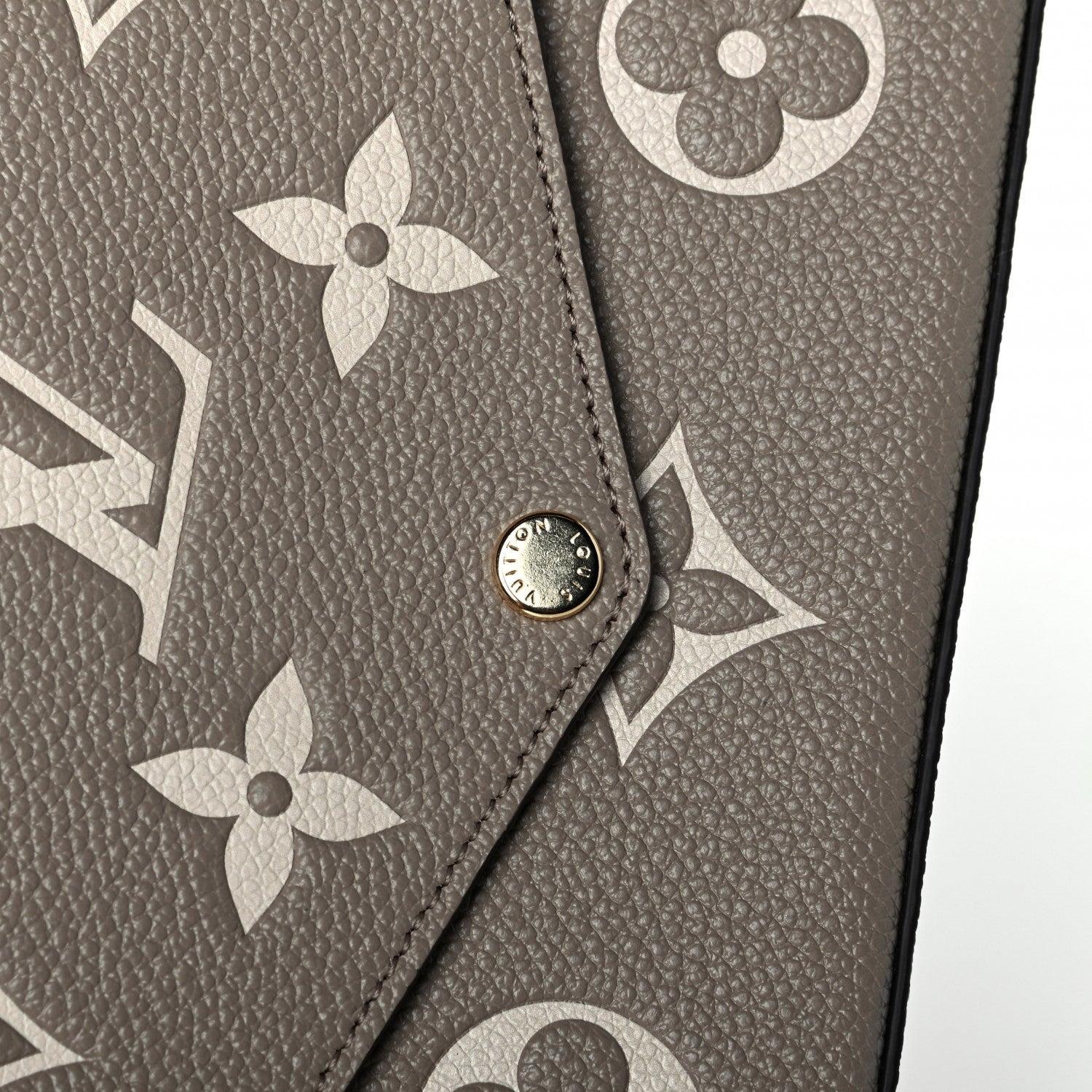 Louis Vuitton Empreinte Monogram Giant Felicie Pochette Tourterelle Creme 7 of 9