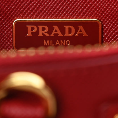 Prada Saffiano Lux Mini Promenade Tote Fuoco 5 of 10