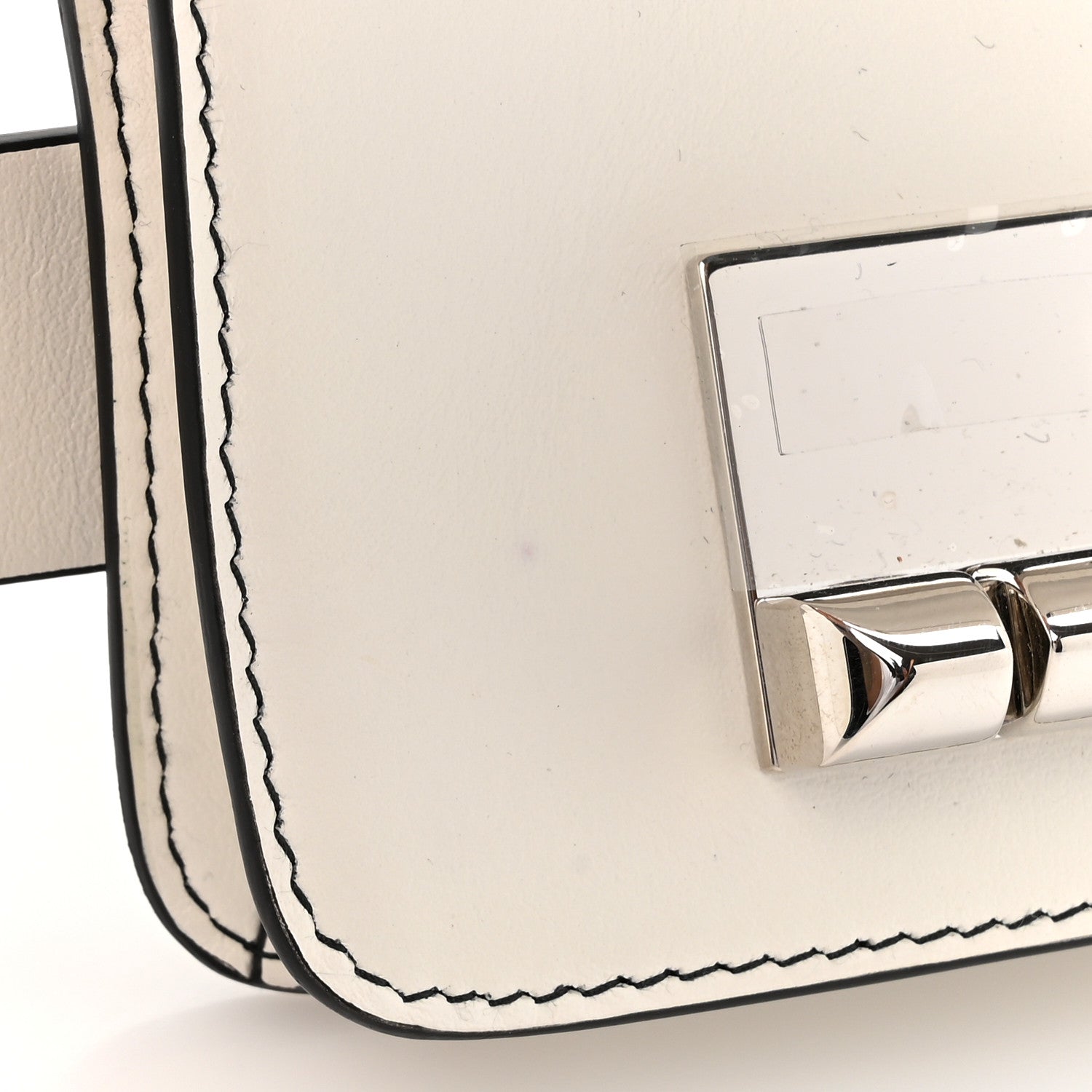Prada City Calfskin Micro Sidonie Belt Bag 75 30 White Black 11 of 16