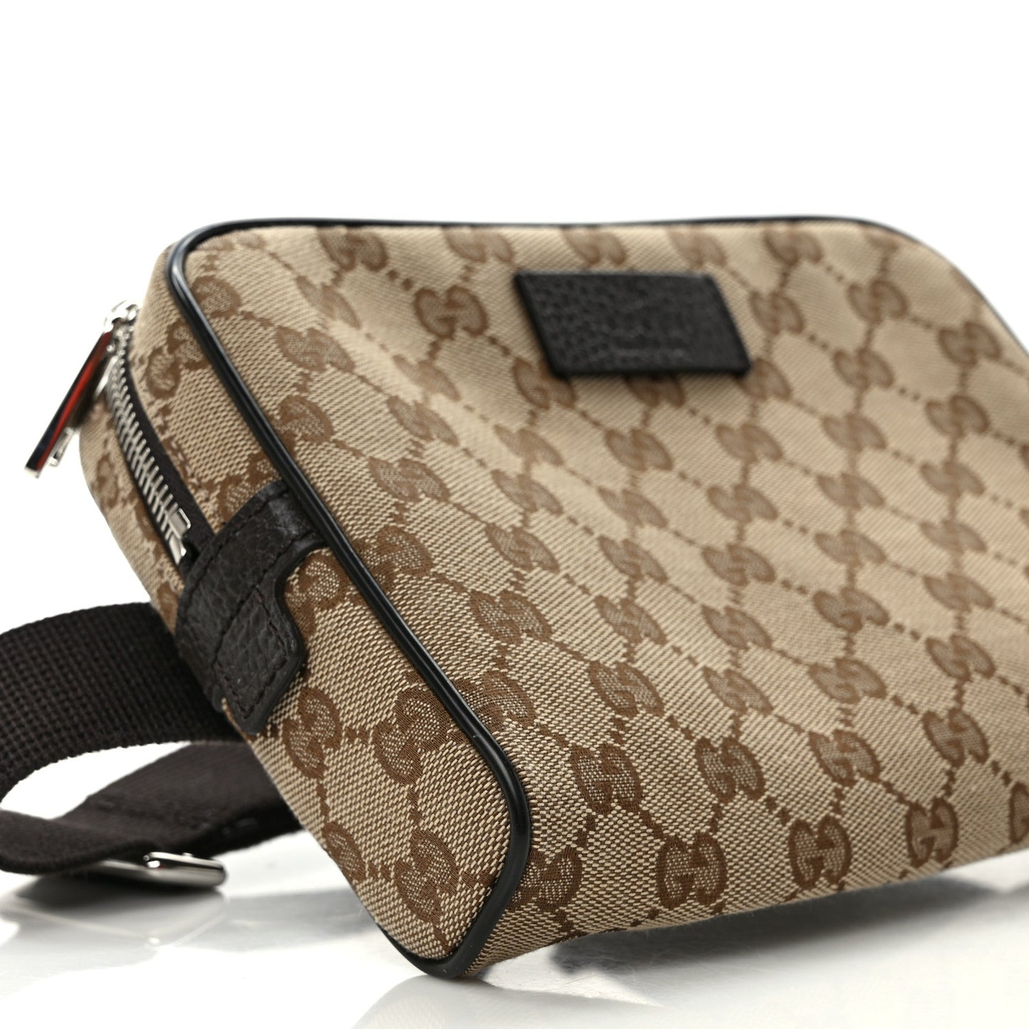 Monogram Dollar Calfskin Belt Bag Beige Ebony Testa di Moro Marrone Scuro