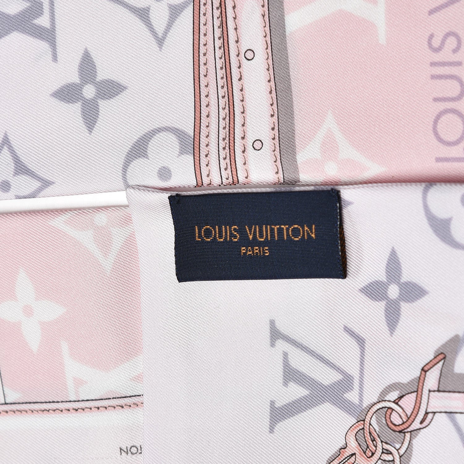 Louis Vuitton Silk Monogram Confidential Bandeau Light Pink 4 of 5