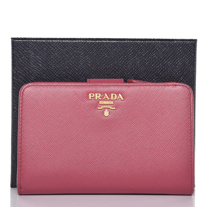Prada Saffiano Compact Wallet Bruyere 8 of 8