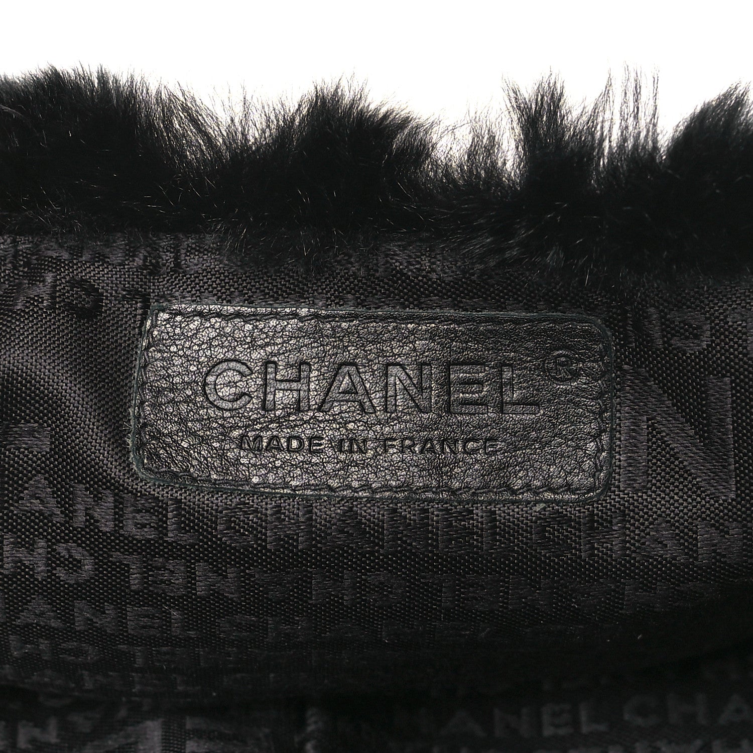 Chanel Orylag Rabbit Fur Triple Chain Single Flap Black 6 of 11
